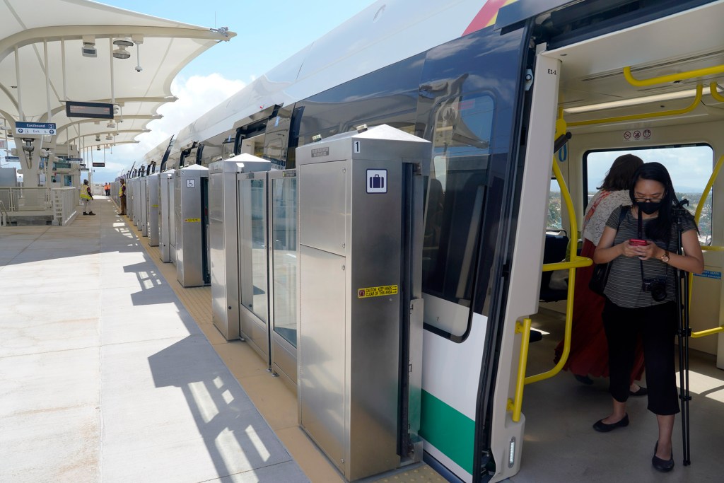 media preview tour Train tracks Skyline Rail Station Kualaka’i East Kapolei security camera