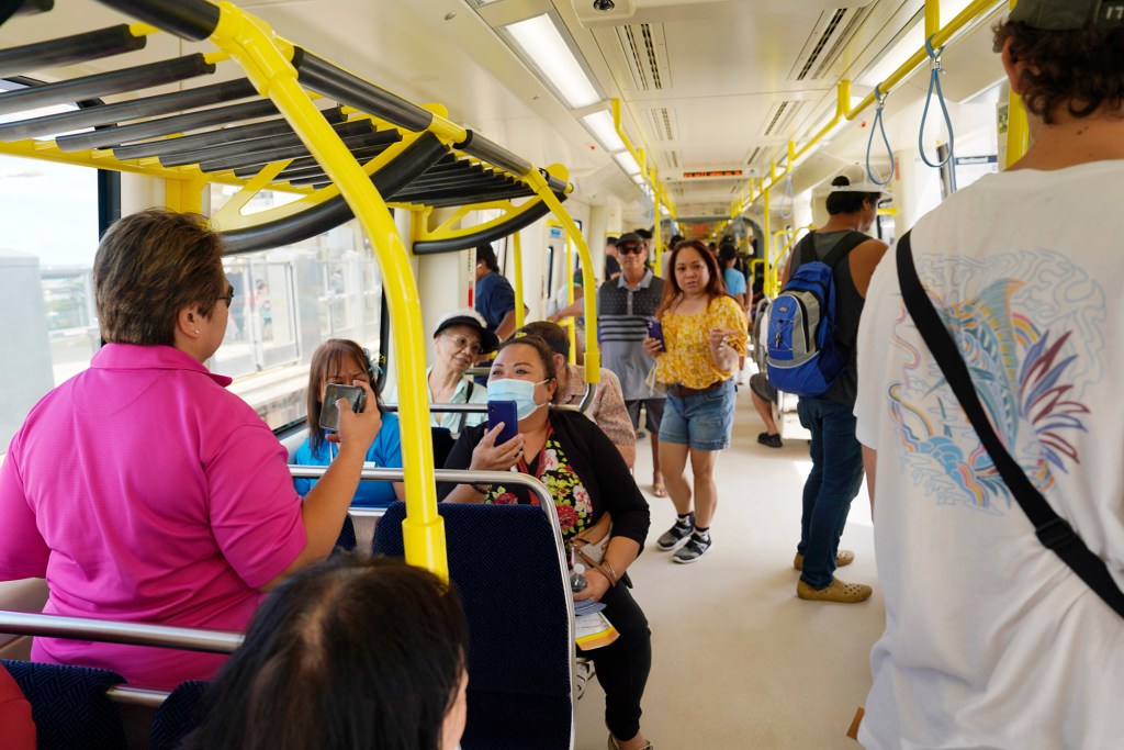 Skyline train rail commute mass transit free Keone’ae University of Hawaii West Oahu