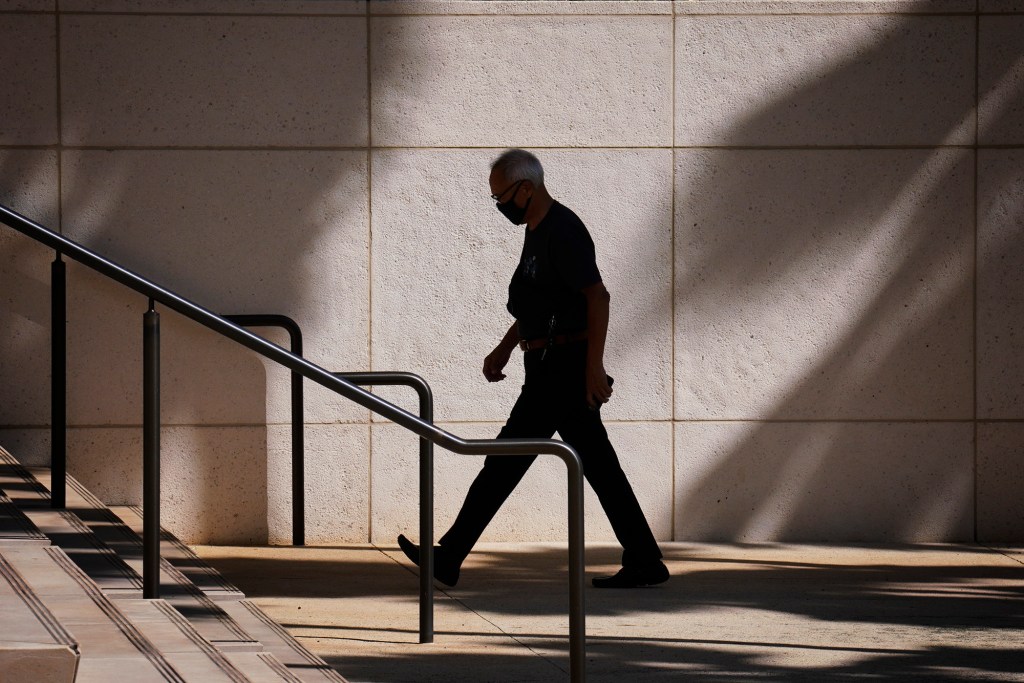 Prince Kuhio Federal Building United States District Court District Hawaii silhouette walker stairs graphic
