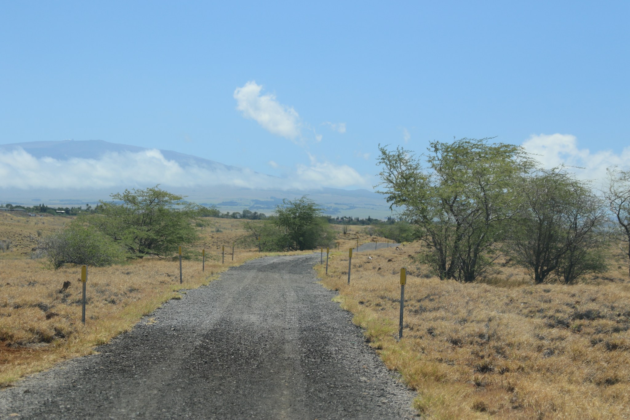 The Waikoloa Emergency Road is paved with gravel in areas and is locked up. It is currently the only other way out of the South Kohala township, which has been a subject of concern for years.