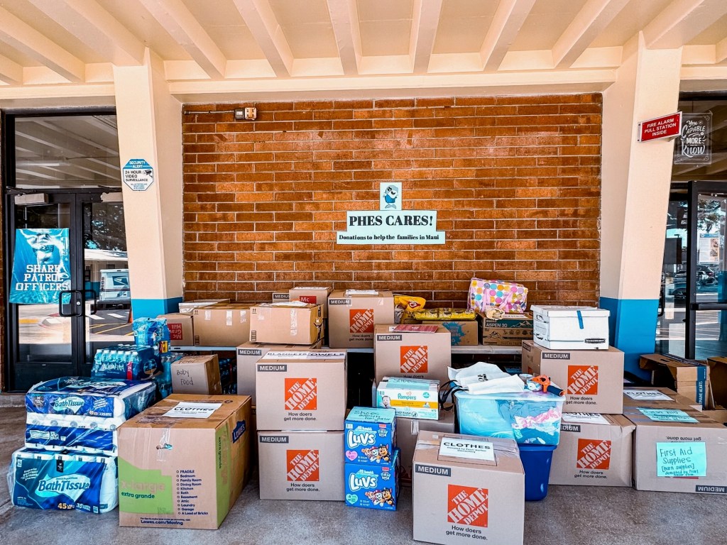 Donations from families poured in. (Courtesy: Pearl Harbor Elementary School/2023)