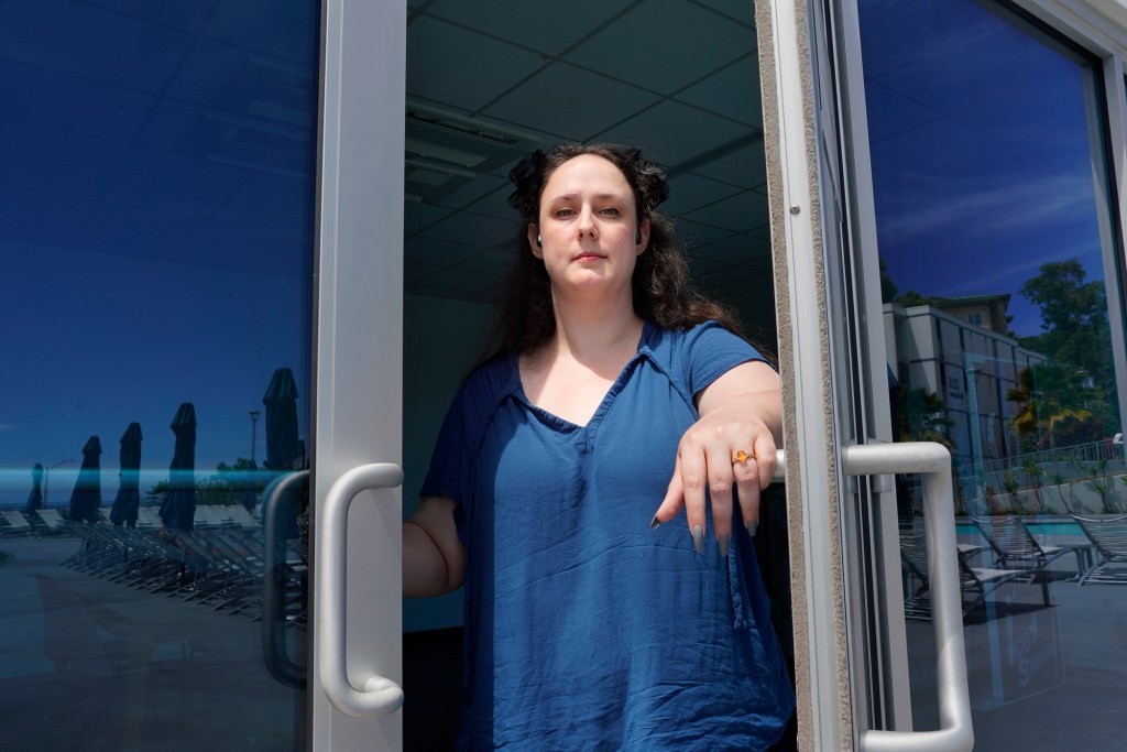 Wendy Shimomura is photographed Tuesday, Sept. 5, 2023, in Honolulu. She contends her employer has been dismissing numerous misdemeanor cases without pursuing them in the Honolulu prosecuting attorney’s office. (Kevin Fujii/Civil Beat/2023)