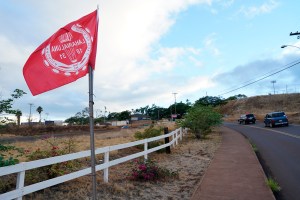 Teachers, faculty and staff return to Lahainaluna High School before students Monday, Oct. 16, 2023, in Lahaina. The school has been closed since the Aug. 8 fire and studying at other schools in Maui. (Kevin Fujii/Civil Beat/2023)