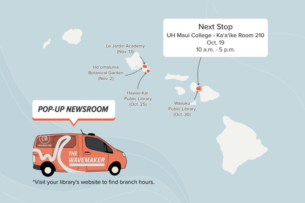 Pop-Up Newsroom Oct 19 stop at UH Maui College