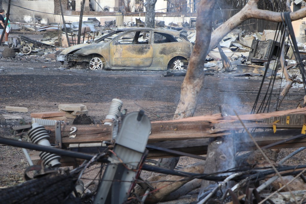August 10, 2023, photographs two days after the fire which destroyed Lahaina town. (Courtesy of the DLNR)
