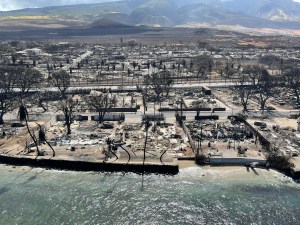 August 11, 2023, aerial photographs three days after the fire which destroyed Lahaina town. (Courtesy of the DLNR)