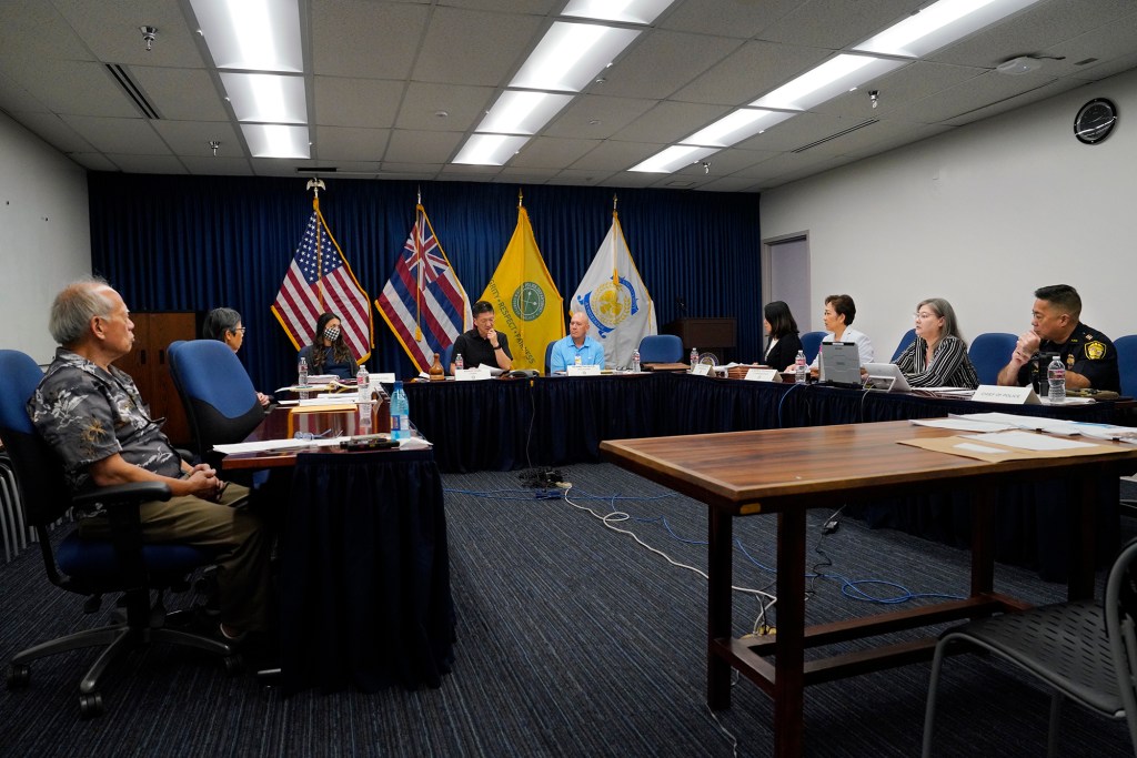 Honolulu Police Commission meets Wednesday, 15, 2023, in Honolulu. (Kevin Fujii/Civil Beat/2023)