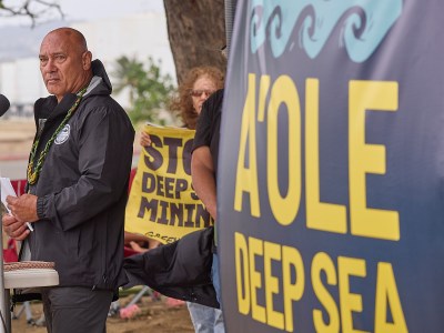 Deep-Sea Mining Vessel Changes Course As Hawaiians Protest From Shore