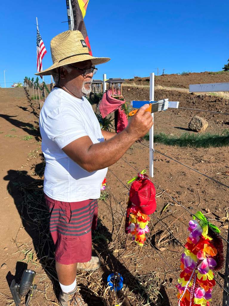 This Lahaina Fire Survivor Tends The Memorial Every Day - Honolulu