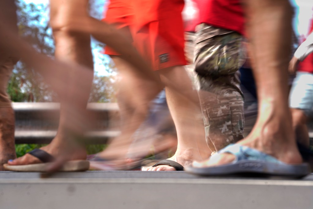 The goal of the 4.5-mile walk was to bring an incredibly diverse community together under a common cause of rebuilding Lahaina. (Kevin Fujii/Civil Beat/2024)