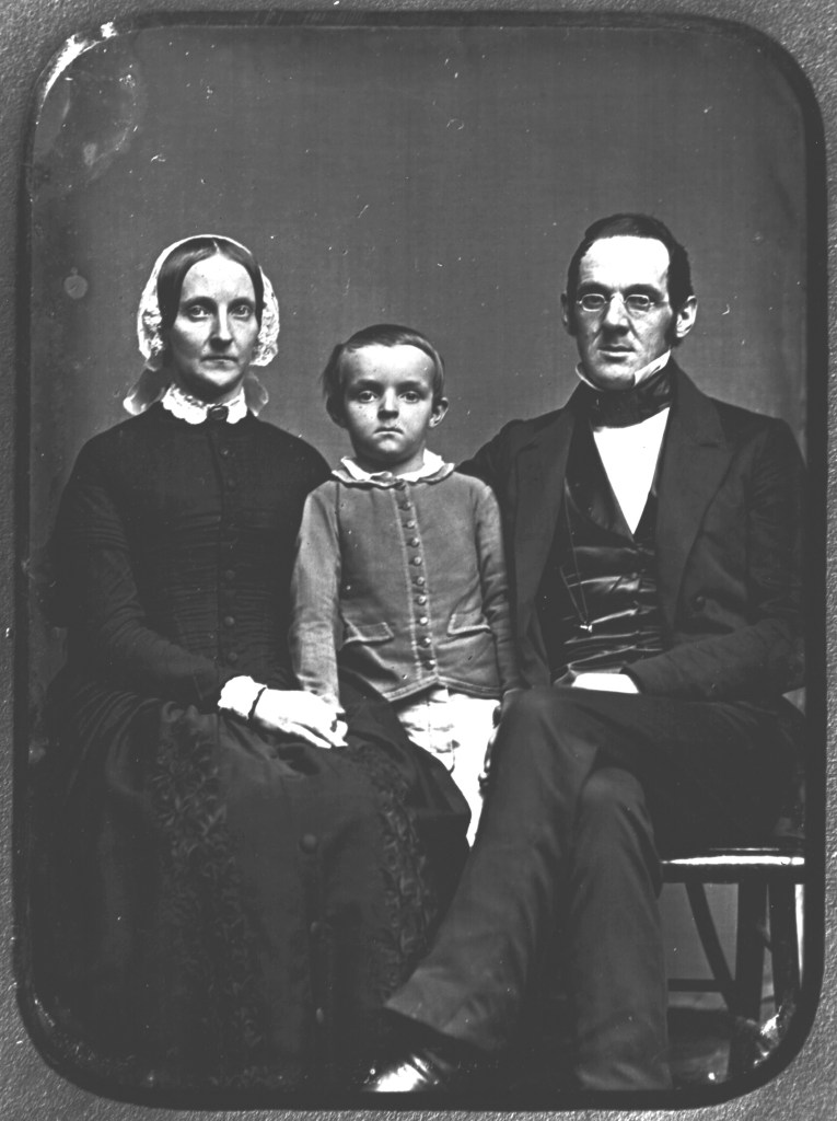 Portrait of Rev. Samuel Chenery Damon and his family.