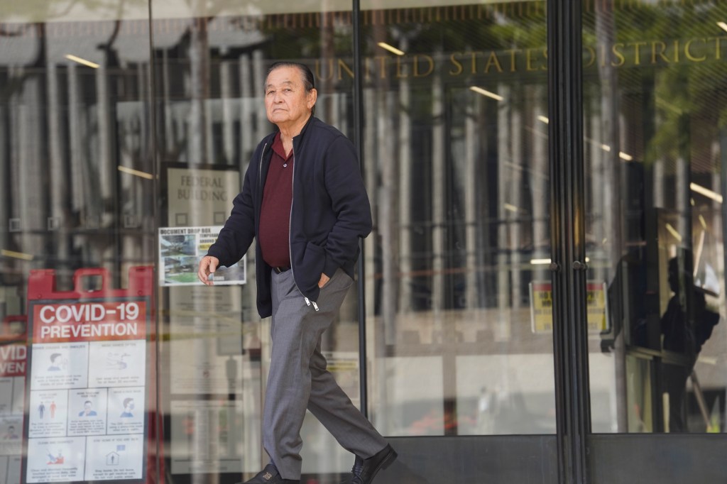 Dennis Mitsunaga leaves the Prince Jonah Kuhio Kalanianaole Federal Building courthouse Tuesday, Feb. 6, 2024, in Honolulu. Mitsunaga is charged in a corruption scandal. (Kevin Fujii/Civil Beat/2024)