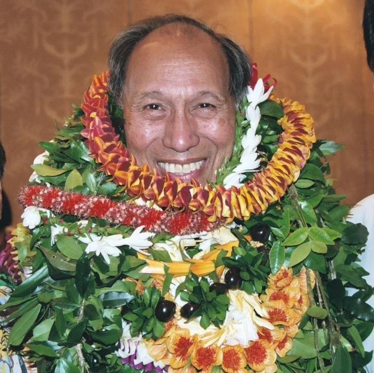 This photo was used for the program distributed at Richard Kekuni Blasdell's memorial service in March 2016. The author displays it at home as a daily reminder about the need to treat others with sincere aloha. (Provided by the author)