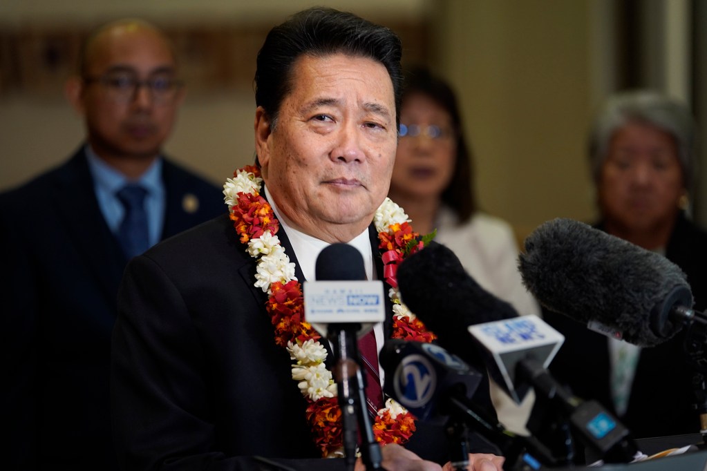 Rep. Kyle Yamashita, Chair, House Committee on Finance, provides an overview of the state budget in HB1800 HD1 Wednesday, March 13, 2024, in Honolulu. The House of Representatives voted to pass its third reading to cross over to the senate. (Kevin Fujii/Civil Beat/2024)