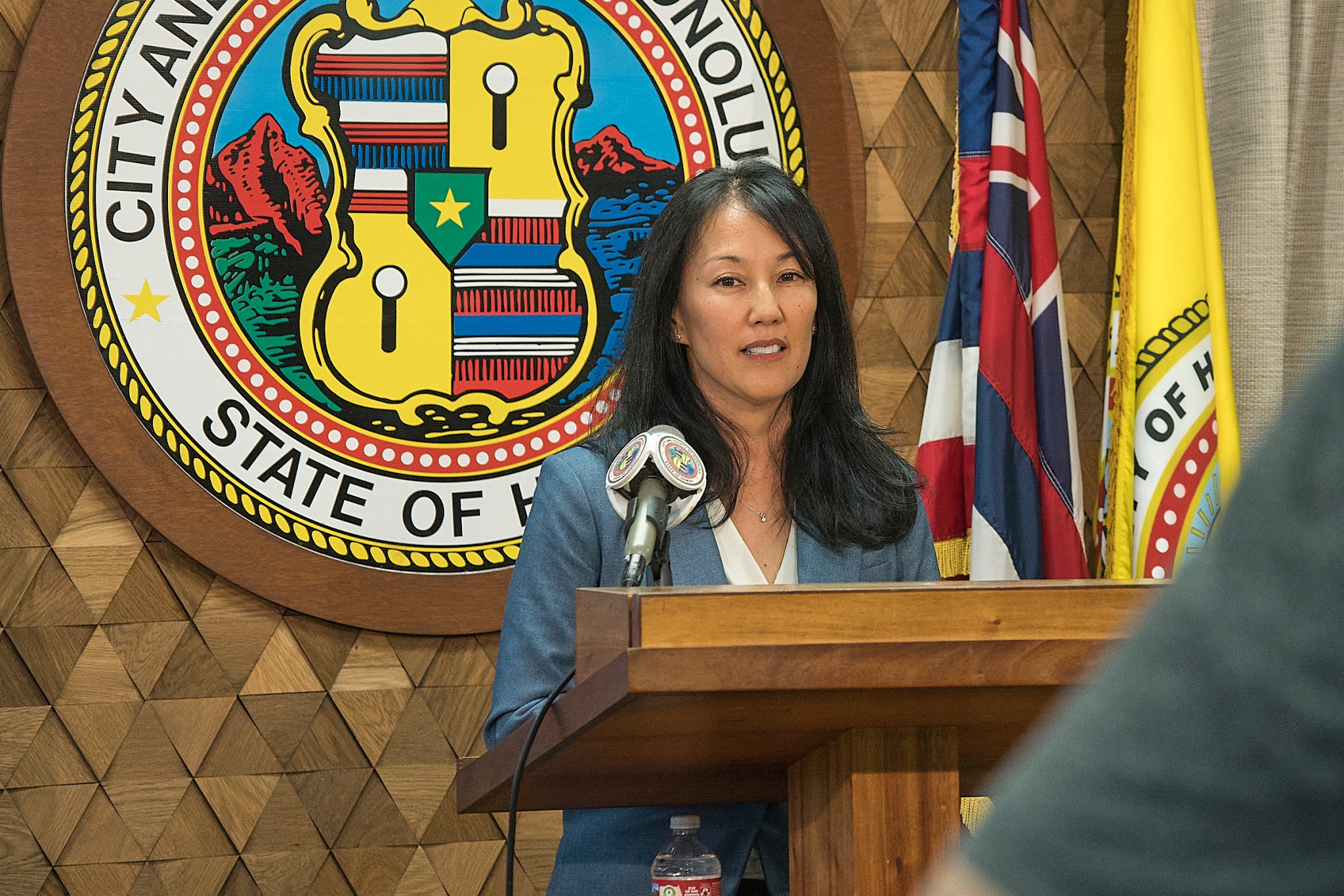 Dawn Takeuchi Apuna, the director of the Department of Planning and Permitting, said permits should be issued faster with tech upgrades. (David Croxford/Civil Beat/2024)