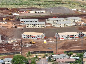 Homes were under construction in Lahaina above the burn zone in March. (Nathan Eagle/Civil Beat/2024)