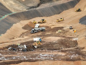 Fire debris is temporarily going to a landfill in Olowalu while waiting on a permanent site in Central Maui. (Nathan Eagle/Civil Beat/2024)