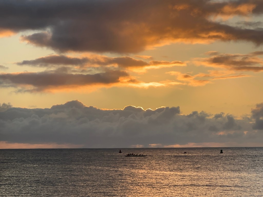 An evening sunset at Haleiwa Beach Park, April 22nd, 2024(David Croxford/Civil Beat/2024)