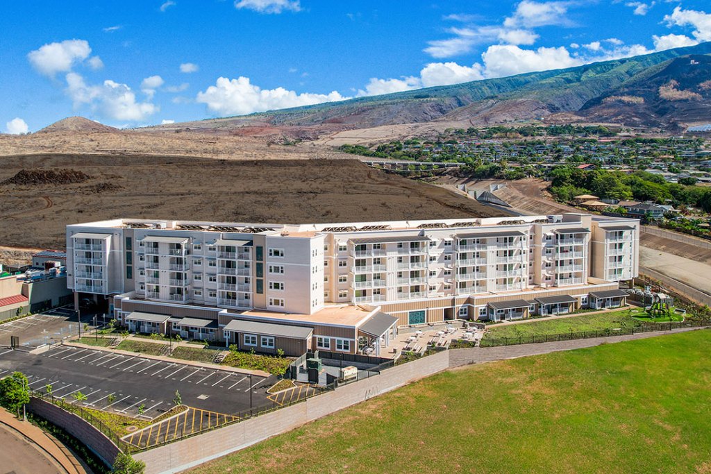 The 89-unit Kaiaulu o Kupuohi apartment complex inn Lahaina opened in November 2022 but burned to the ground in the August wildfire. (Courtesy: Ikaika Ohana)
