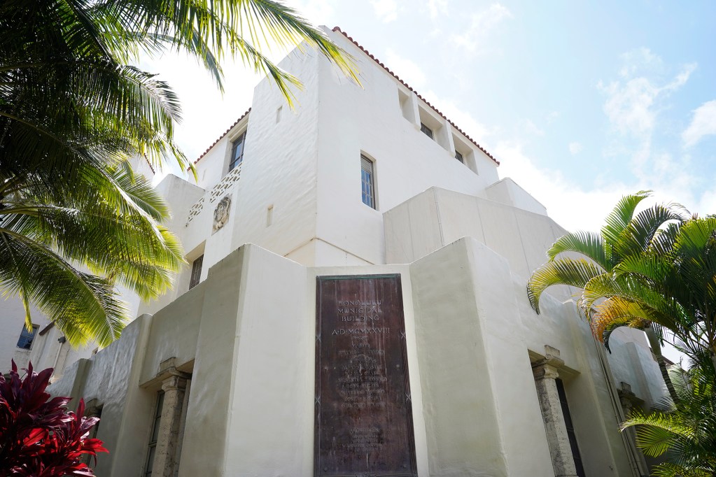 Honolulu Hale is photographed on Tuesday, June 4, 2024, in Honolulu. (Kevin Fujii/Civil Beat/2024)