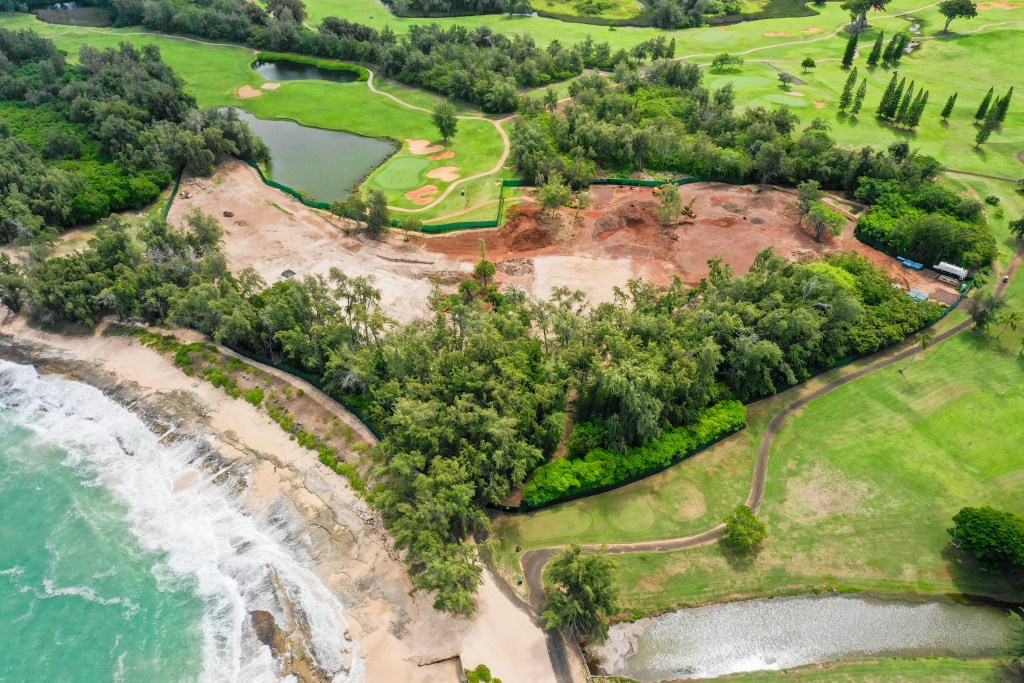 Aerial view of RR3 Resort Development area in Turtle Bay during grading and clearing work. The units are being built by Arete Collective who bought 65 acres in April 2024. Shown on Sept. 24, 2024.
