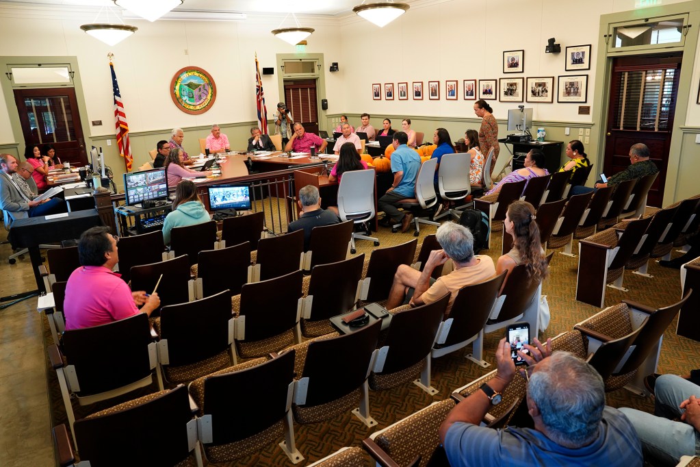 The Kauai County Council meets Wednesday, Oct. 9, 2024, in Lihue. (Kevin Fujii/Civil Beat/2024)