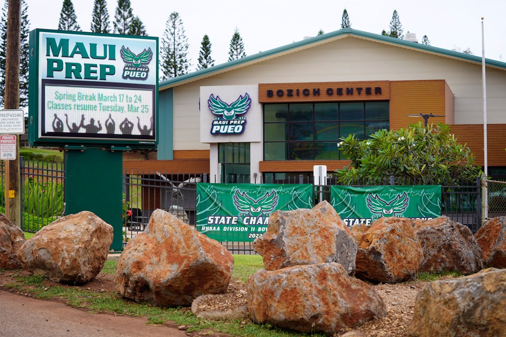 Maui Preparatory Academy is photographed Wednesday, March 19, 2025, in Lahaina. (Kevin Fujii/Civil Beat/2025)