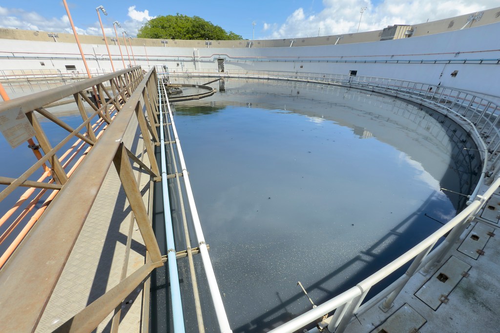 The Sand Island Waste Water Treatment plant is undergoing some renovations and updates that will keep it at the forefront of technology for the state. Photographed May 19th(David Croxford/Civil Beat/2025)