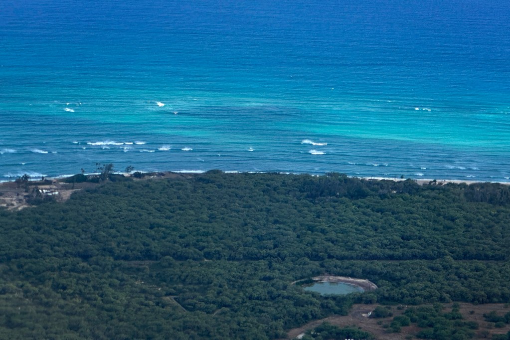 Ordy Pond is seen flying over ʻEwa Saturday, May 31, 2025, in Kapolei. (Kevin Fujii/Civil Beat/2025)
