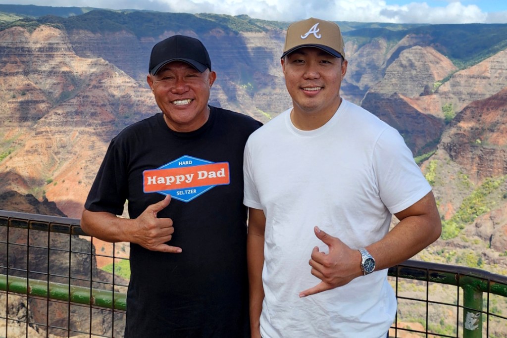 Army veteran Sae Joon Park and his son pose for a photo earlier this year at Waimea Canyon State Park in Kauai, Hawaii. Park self-deported in June, after learning the Trump administration planned to deport him. (Photo courtesy of Sae Joon Park)
