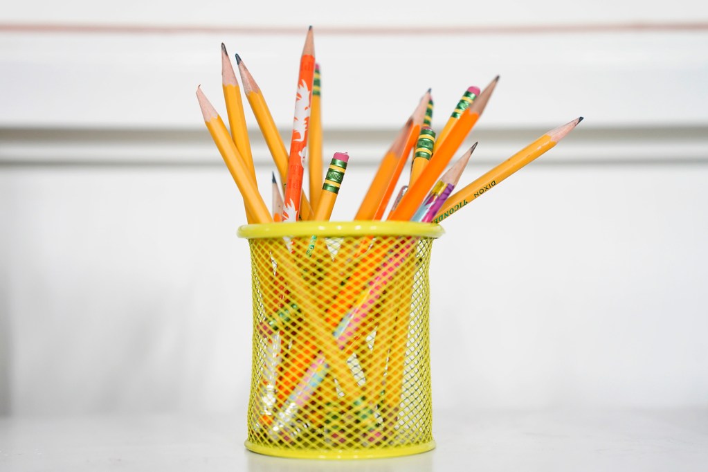 Stock photo of pencils at the Hawaiʻi Technology Academy is photographed Tuesday, Dec. 2, 2025, in ʻEwa Beach. (Kevin Fujii/Civil Beat/2025)