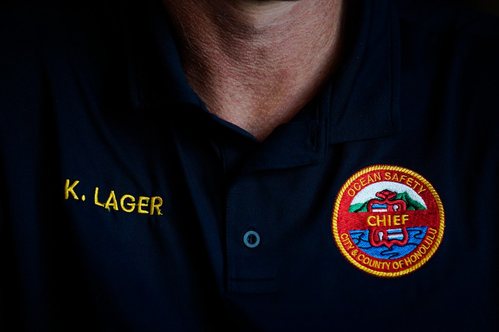 Honolulu Ocean Safety chief Kurt Lager talks with Civil Beat Tuesday, Feb. 3, 2026, in Honolulu. (Kevin Fujii/Civil Beat/2026)