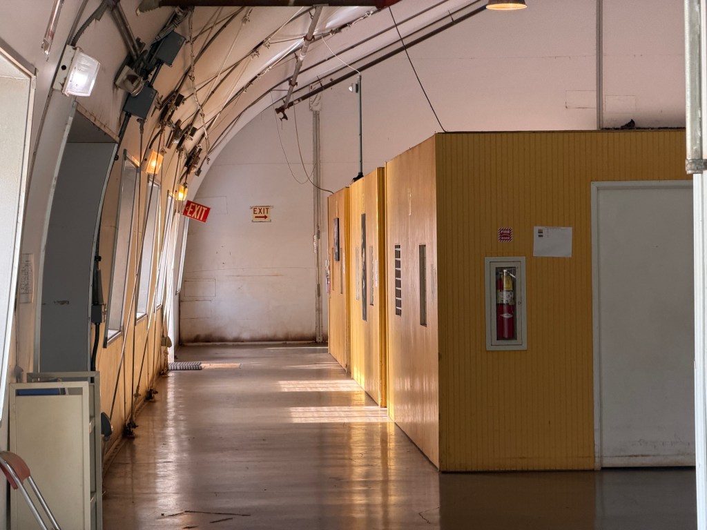 Interior of the Pai’olu Kaiaulu temporary shelter in Waianae. (Civil Beat photo Ronen Zilberman)