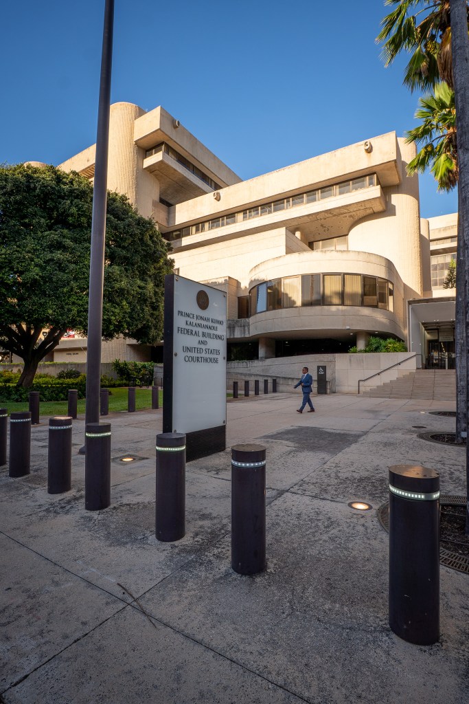 The Prince Jonah Kūhiō Kalanianaʻole  Federal Building and U.S. Courthouse in Honolulu May 27, 2027. (Craig Fujii/Civil Beat/2026)