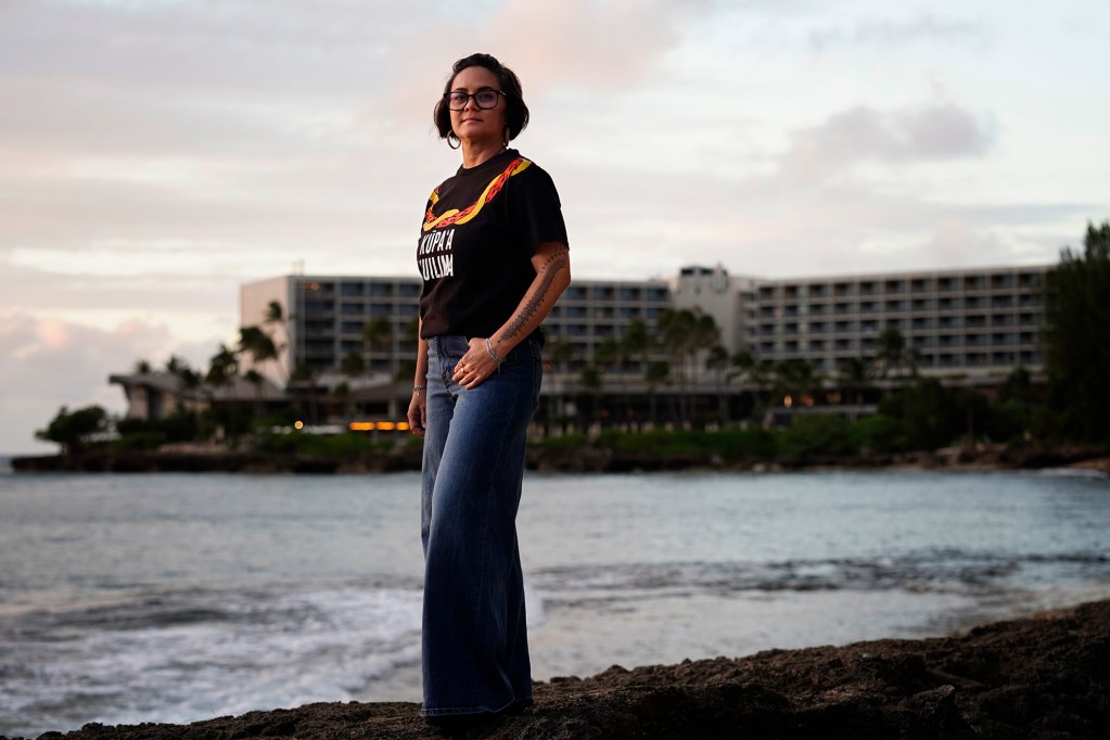 Jessica dos Santos of Kūpaʻa Kuilima, which represents Native Hawaiʻian cultural interests, is photographed Wednesday, June 10, 2026, in Kahuku. Her hui is one of numerous groups filing a lawsuit against the Honolulu DPP and Host Hotels & Resorts to force the city to conduct a new environmental assessment of the area where a new 350-room resort is planned. (Kevin Fujii/Civil Beat/2026)