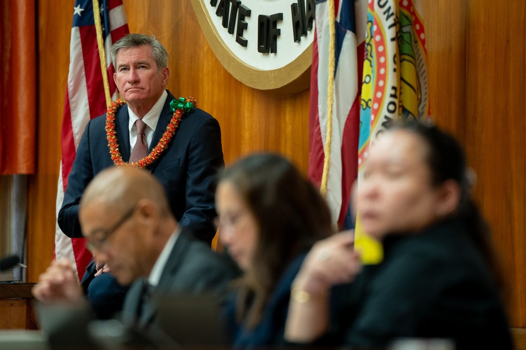 City Council Chair Tommy Waters during a council meeting in Honolulu July 8, 2026. (Craig Fujii/Civil Beat/2026)