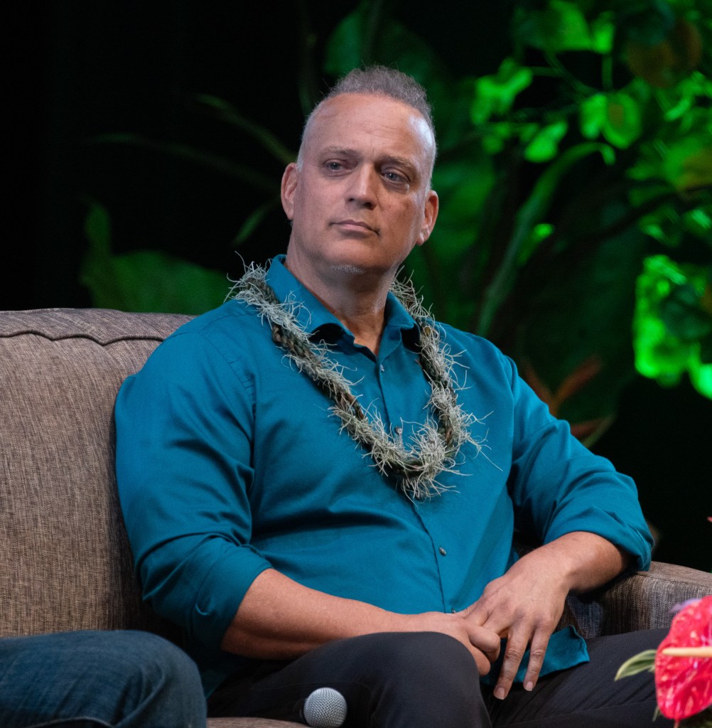 Hawaiʻi Mayor Kimo Alameda during a panel discussion at  the 2026 Native Hawaiʻian Convention at Blaisdell Center July 22, 2026. (Craig Fujii/Civil Beat/2026)