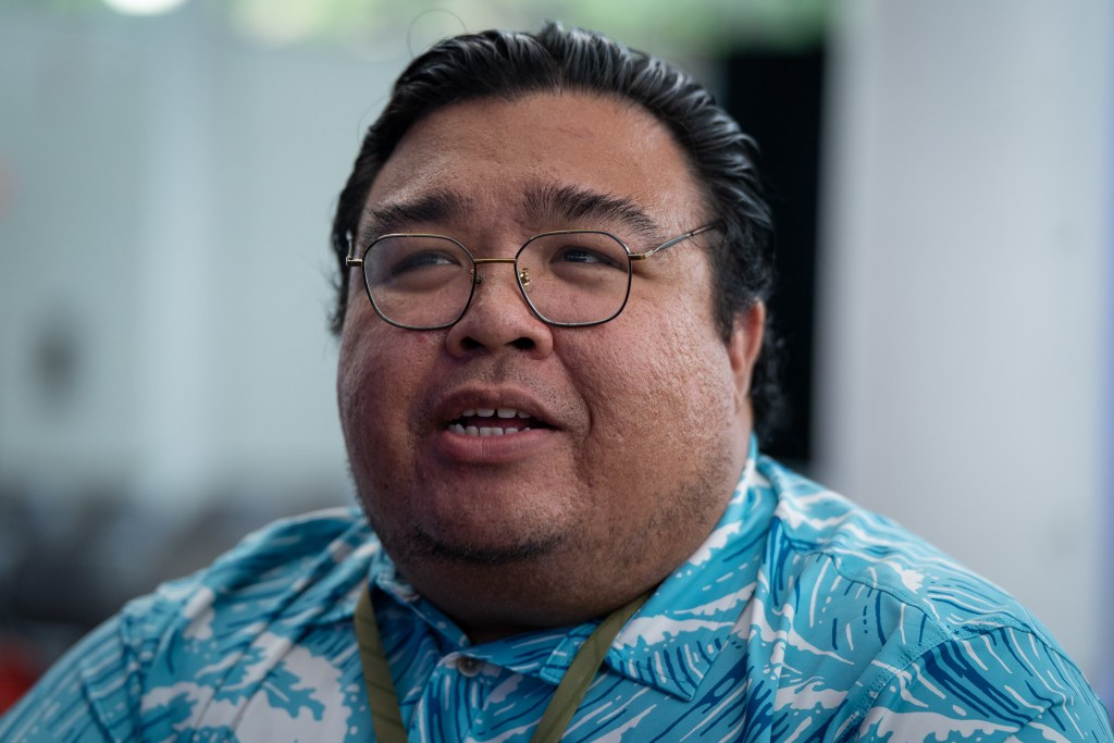 LCC's Kevin Tangonan at the 2026 Native Hawaiʻian Convention at Blaisdell Center July 21, 2026. (Craig Fujii/Civil Beat/2026)