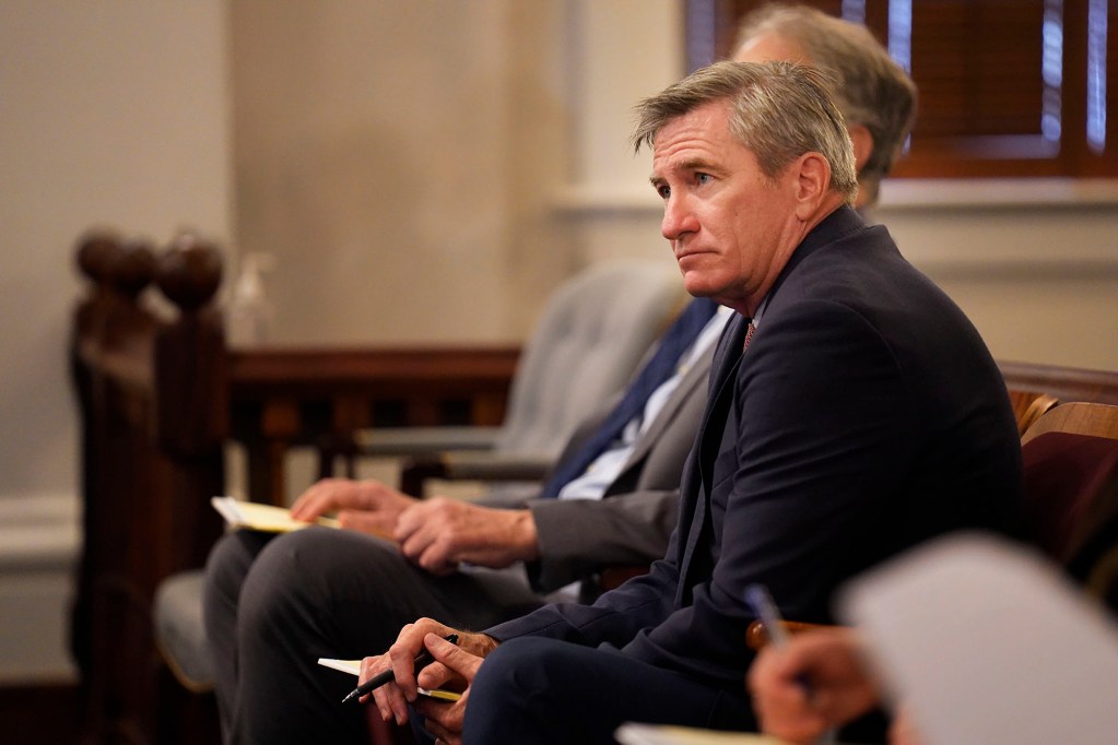Tommy Waters sits in the Hawaiʻi State Supreme Court for oral arguments on his primary election ineligibility appeal on Tuesday, Aug. 25, 2026, in Honolulu. 40 residents have also filed a lawsuit for Waters to be on the ballot in the upcoming general election. (Kevin Fujii/Civil Beat/2026)