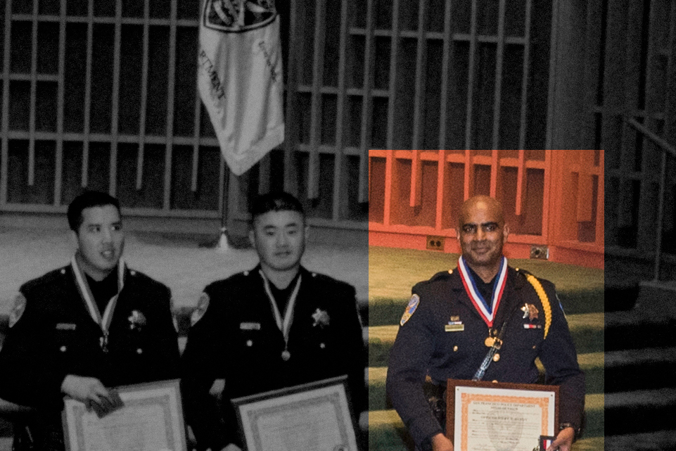 San Francisco Police Officer Riley T. Bandy was awarded the department's highest award for bravery in the line of duty in 2017 for apprehending an armed suspect in Oakland.