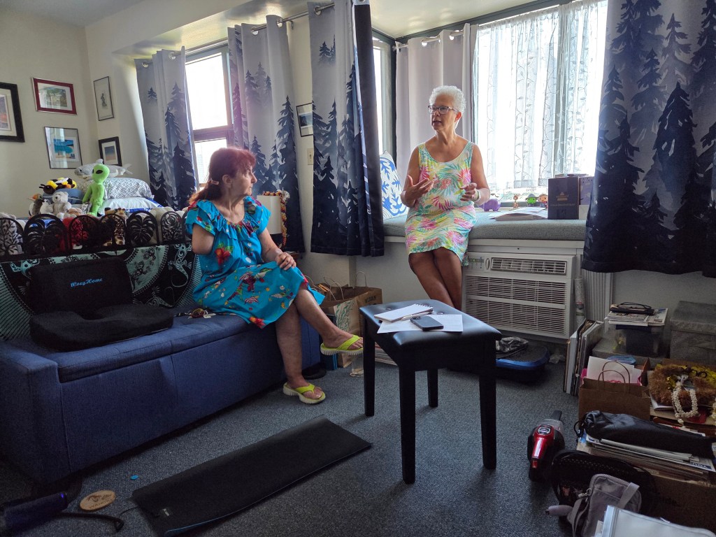 Patricia Shields and Joan Valentine at Honuakaha