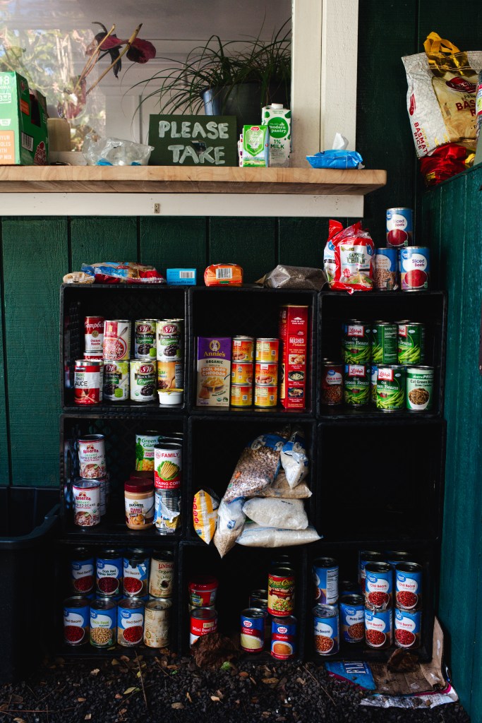 Wainiha, Hi - September 22, 2026: In the initial weeks after Lowell, Wainiha Country Market served as a community hub, where residents dropped off empty gas containers. Joell Edwards, who runs the market with her daughter, said other folks would pick those containers up, go fill them up and then return them to the market for residents to pick up. Running on a generator, the market had Starlink Wi-Fi, so it also served as a gathering place where residents could get updates from the county and check in with others elsewhere. The market also had toilet paper, pet food, items for mothers and babies, and a variety of donated food. Akasha Rabut for The Guardian